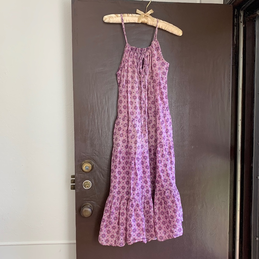 Vintage Lavender Print Cotton Slip